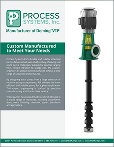 process systems inc vertical turbine pump deming vtp